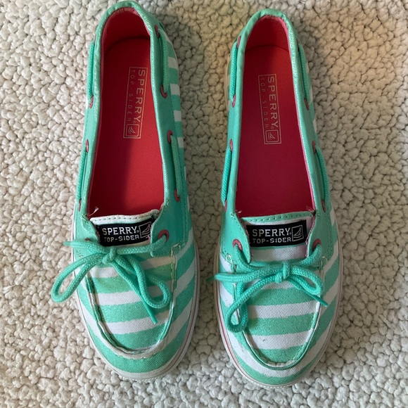 ❌Sperry Biscayne 1 Eye Sneakers boat shoes size 4 girls - Picture 4 of 11